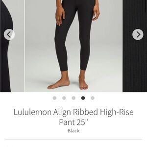 Lululemon align Ribbed high rise pant 25”